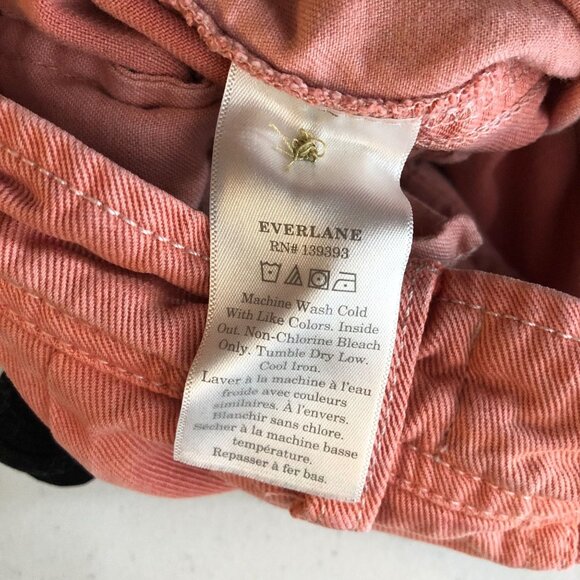 Everlane The Tencel Relaxed Chino Pants Tapered Pockets High Rise Pink 4 - Picture 4 of 5